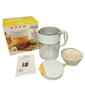 Bunn Easy Tea 3 Qt Glass Brewing Pitcher Decanter Pot Used In Box BET